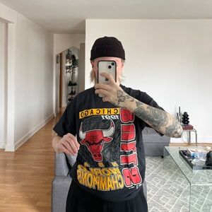 vintage 1991 chicago bulls tee